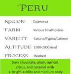 Peru - subscription
